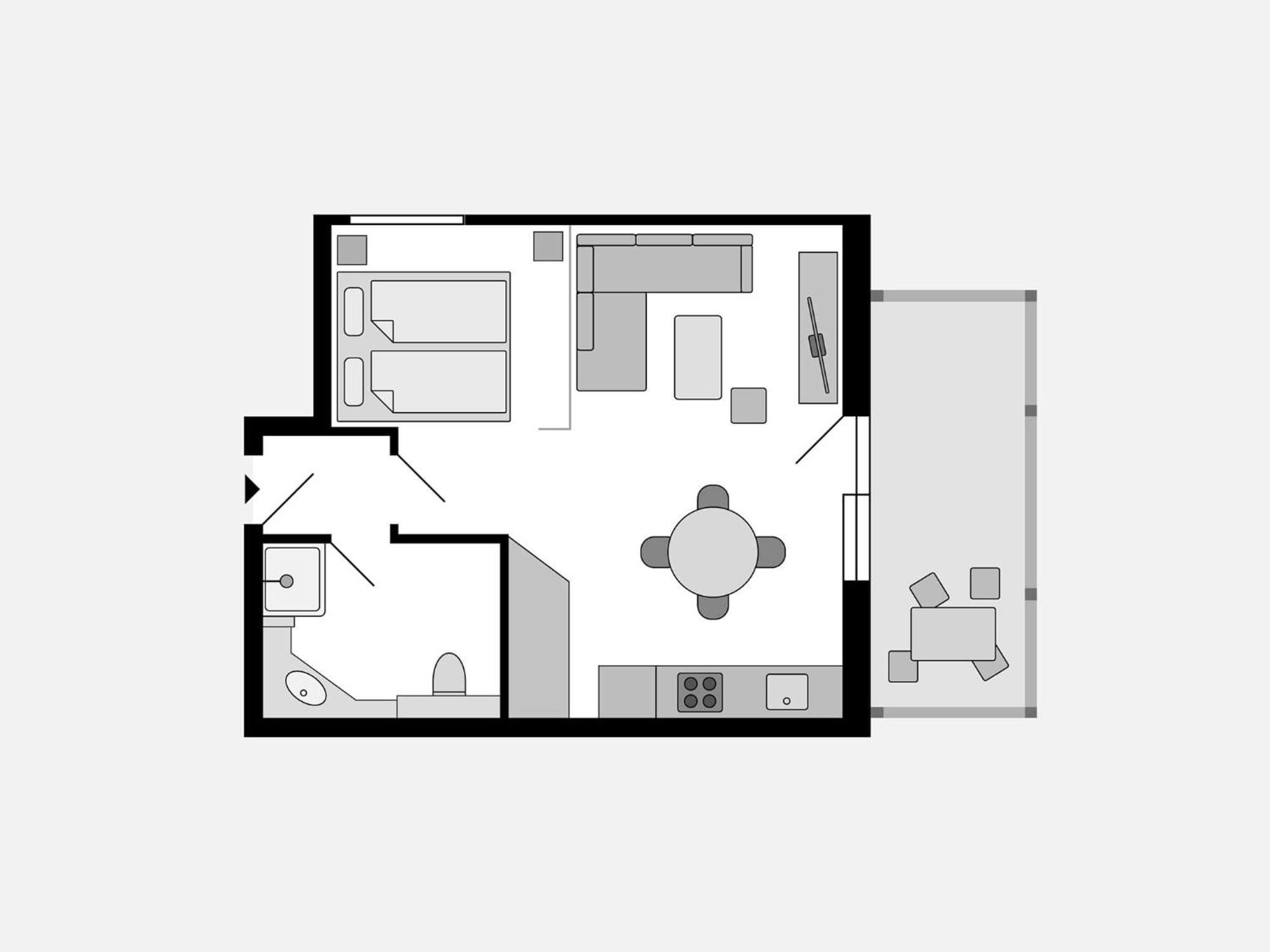 Duenenpark Binz - Komfortplus 1-Raum-Ferienwohnung Mit Balkon Im Dachgeschoss 095 외부 사진